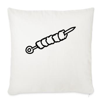 Shish kebab - line - Sofa pillowcase 17,3'' x 17,3'' (45 x 45 cm) - natural white - Front