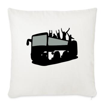 Tour Bus & tourist - Sofa pillowcase 17,3'' x 17,3'' (45 x 45 cm) - natural white - Front