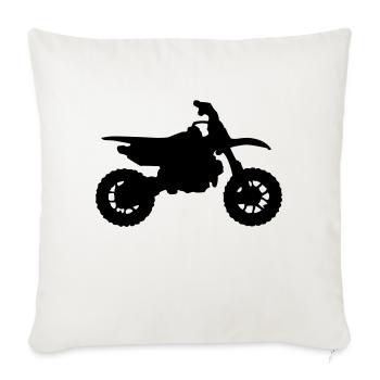 tr_moto - Housse de coussin décorative 45 x 45 cm - blanc nature - Devant