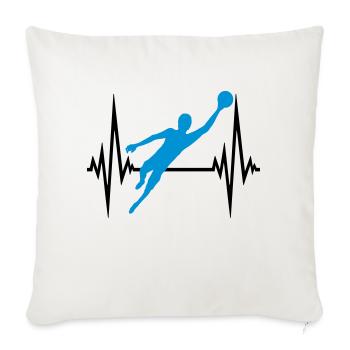 frequency pulse heartbeat goalkeeper torhueter hold - Sofa pillowcase 17,3'' x 17,3'' (45 x 45 cm) - natural white - Front