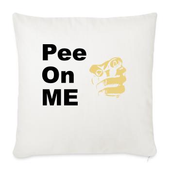 "Pee On Me" New York Dogs Pisse sur moi - Housse de coussin décorative 45 x 45 cm - blanc nature - Devant