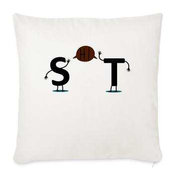 shit - Sofakissenbezug 45 x 45 cm - Naturweiß  - Vorne
