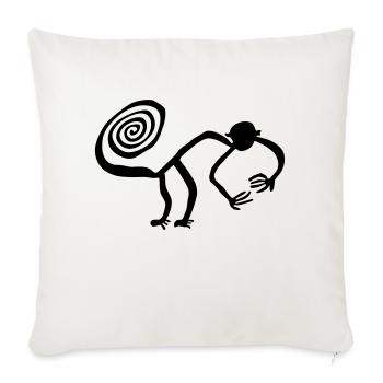 Nazca Monkey - Housse de coussin décorative 45 x 45 cm - blanc nature - Devant