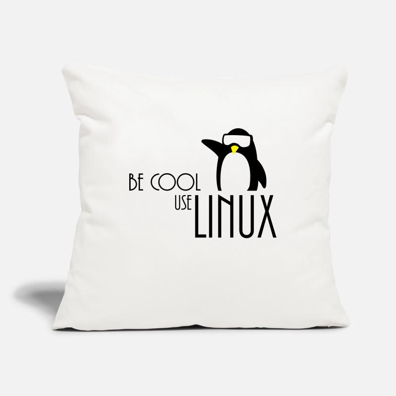 être cool utilisation linux Housse de coussin décorative 45 x 45 cm