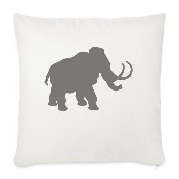 mammouth - Housse de coussin décorative 45 x 45 cm - blanc nature - Devant