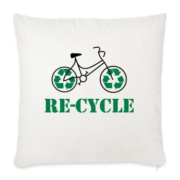 Re cycle - Housse de coussin décorative 45 x 45 cm - blanc nature - Devant