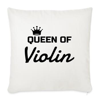 violon violoniste Musique Musicien Concert - Housse de coussin décorative 45 x 45 cm - blanc nature - Devant