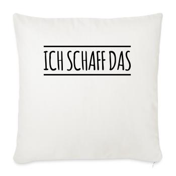 Ich schaff das - Linie - Sofakissenbezug 45 x 45 cm - Naturweiß  - Vorne