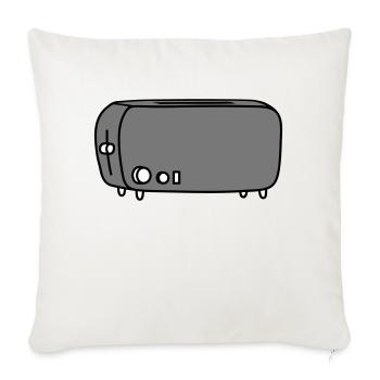 toaster pain pain pain pain - Housse de coussin décorative 45 x 45 cm - blanc nature - Devant