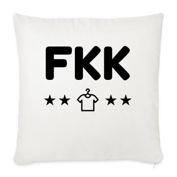 Naturismus / FKK / Nudismus / Naturist - Sofakissenbezug 45 x 45 cm - Naturweiß  - Vorne