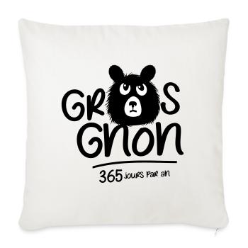 Grumpy bear 365 days a year! - Sofa pillowcase 17,3'' x 17,3'' (45 x 45 cm) - natural white - Front