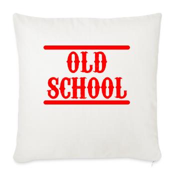 Old School - Sofakissenbezug 45 x 45 cm - Naturweiß  - Vorne