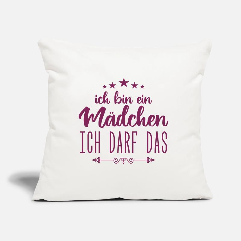 Mädchen Ich darf das, ich bin ein Mädchen Sofakissenbezug 45 x 45 cm