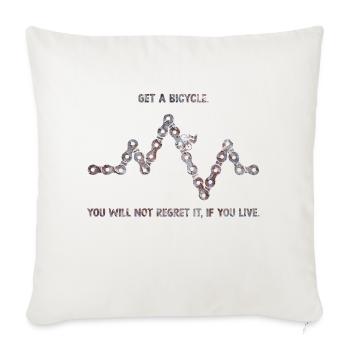 Bicycle - Sofa pillowcase 17,3'' x 17,3'' (45 x 45 cm) - natural white - Front