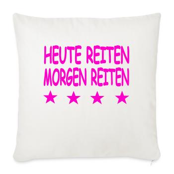 Chevaucher - Housse de coussin décorative 45 x 45 cm - blanc nature - Devant