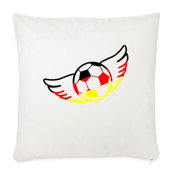 fußball deutschland - Sofakissenbezug 45 x 45 cm - Naturweiß  - Vorne