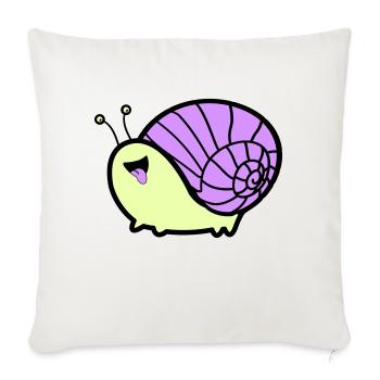 Bande dessinée d’escargot - Housse de coussin décorative 45 x 45 cm - blanc nature - Devant