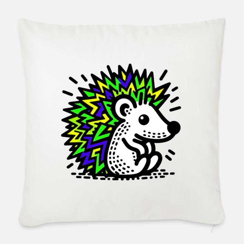 Igel - Sofakissenbezug 45 x 45 cm - Naturweiß