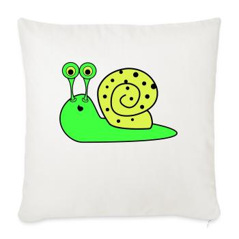 Snail Funny - Sofa pillowcase 17,3'' x 17,3'' (45 x 45 cm) - natural white - Front