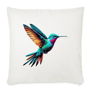 Colibri - Housse de coussin décorative 45 x 45 cm - blanc nature - Devant