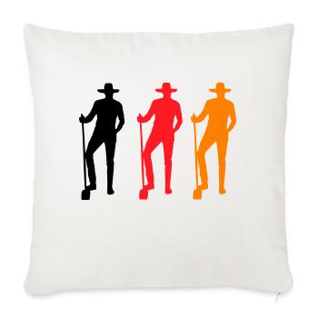 farmer farbig - Sofakissenbezug 45 x 45 cm - Naturweiß  - Vorne