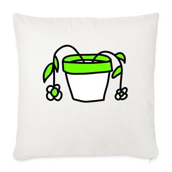 Died Flowers Flowerpot Withered - Sofa pillowcase 17,3'' x 17,3'' (45 x 45 cm) - natural white - Front