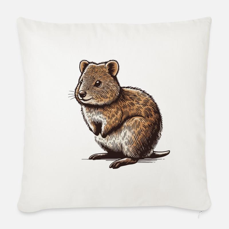 Quokka - Sofakissenbezug 45 x 45 cm - Naturweiß 
