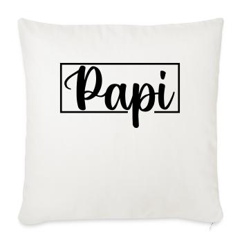 Papa Papi Vater Tochter Sohn Vatertag Männer Shirt - Sofakissenbezug 45 x 45 cm - Naturweiß  - Vorne