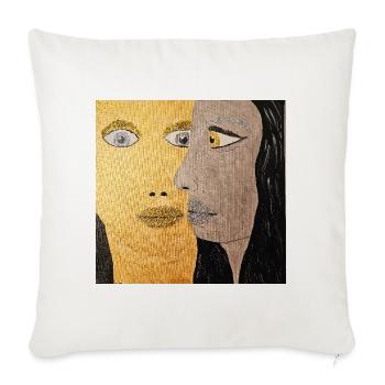 Silber und Gold 2019 - Sofakissenbezug 45 x 45 cm - Naturweiß  - Vorne
