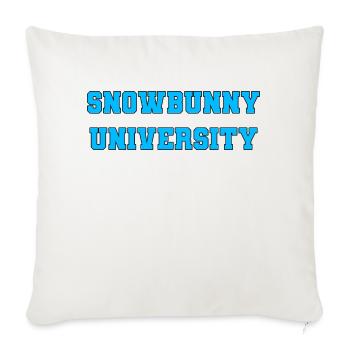 Snowbunny University - Sofa pillowcase 17,3'' x 17,3'' (45 x 45 cm) - natural white - Front