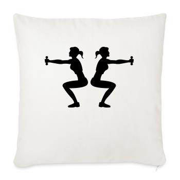 Lady Fitness 2 - Housse de coussin décorative 45 x 45 cm - blanc nature - Devant