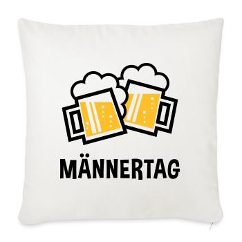 Männertag (Bier Prosit Bayrische Bierkrüge / 2C) - Sofakissenbezug 45 x 45 cm - Naturweiß  - Vorne