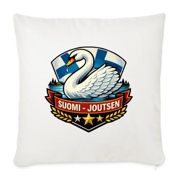Suomi – Joutsen - Housse de coussin décorative 45 x 45 cm - blanc nature - Devant