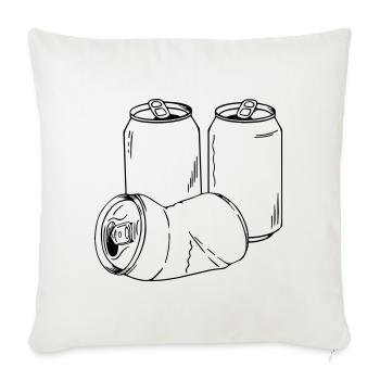 Dose als Motiv für Sprüche und Bierfans - Sofakissenbezug 45 x 45 cm - Naturweiß  - Vorne