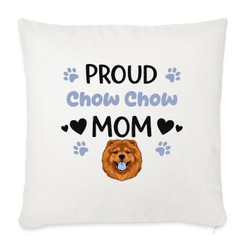 Stolze Chow Mutter, Chow-chow - Sofakissenbezug 45 x 45 cm - Naturweiß  - Vorne