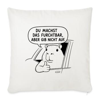 Ironisches Geschenk für Kollegen im Büro - Sofakissenbezug 45 x 45 cm - Naturweiß  - Vorne