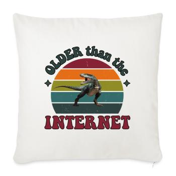 Older than the Internet - Dino Sunset - Sofakissenbezug 45 x 45 cm - Naturweiß  - Vorne