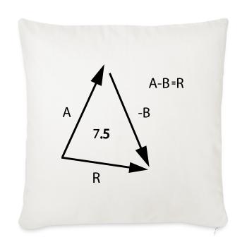 Algebra Mathe - Sofakissenbezug 45 x 45 cm - Naturweiß  - Vorne