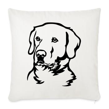 Labrador Kopf - Sofakissenbezug 45 x 45 cm - Naturweiß  - Vorne