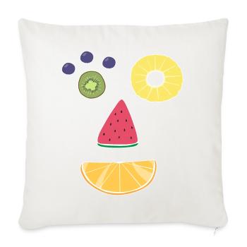 Fruit face - Sofa pillowcase 17,3'' x 17,3'' (45 x 45 cm) - natural white - Front