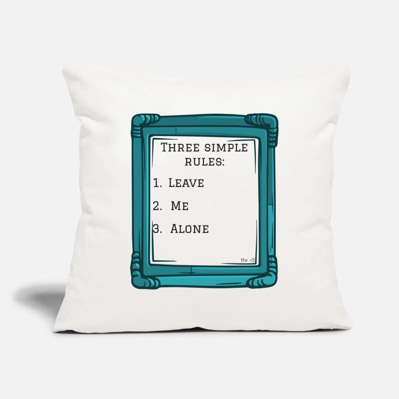 Three simple rules Sofa pillowcase 17,3'' x 17,3'' (45 x 45 cm)