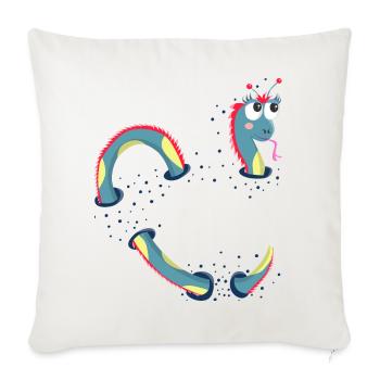 Cute dragon, sea monster for kids - Sofa pillowcase 17,3'' x 17,3'' (45 x 45 cm) - natural white - Front