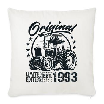 Original 1993 Anniversaire 1993 Fermier Tracteur - Housse de coussin décorative 45 x 45 cm - blanc nature - Devant
