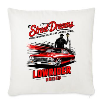 Lowrider Auto - Housse de coussin décorative 45 x 45 cm - blanc nature - Devant