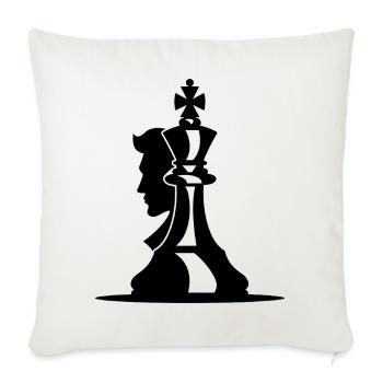 Chess Player Sketch - Sofa pillowcase 17,3'' x 17,3'' (45 x 45 cm) - natural white - Front