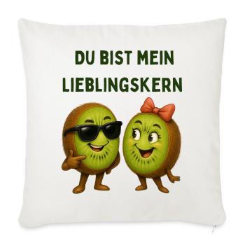 Kiwis préféré dans le style - Housse de coussin décorative 45 x 45 cm - blanc nature - Devant