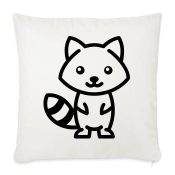 raccoon - Sofa pillowcase 17,3'' x 17,3'' (45 x 45 cm) - natural white - Front