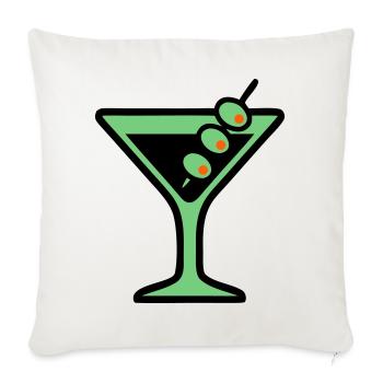Cocktail Glass Summer Drink Vacances de garçon pour filles - Housse de coussin décorative 45 x 45 cm - blanc nature - Devant