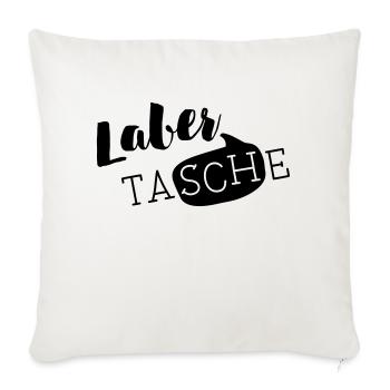 Die LABER TASCHE - Sofakissenbezug 45 x 45 cm - Naturweiß  - Vorne
