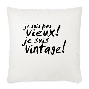 je suis pas vieux - Housse de coussin décorative 45 x 45 cm - blanc nature - Devant